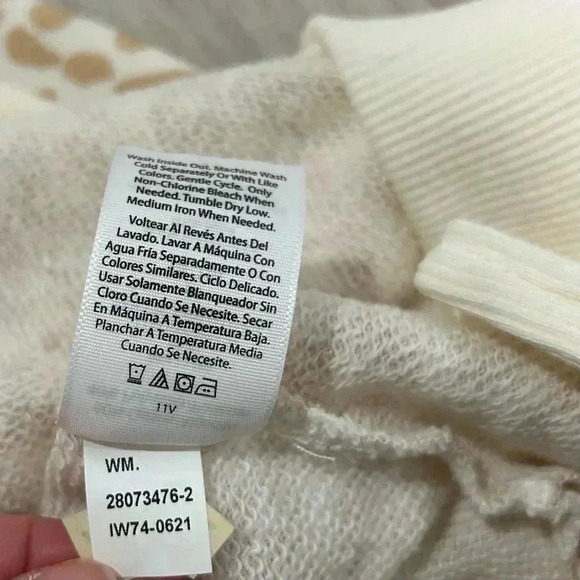 NWT Time & Tru Faded Animal Leopard Print Sweatshirt Crew Neck Pullover Size M - Picture 7 of 8